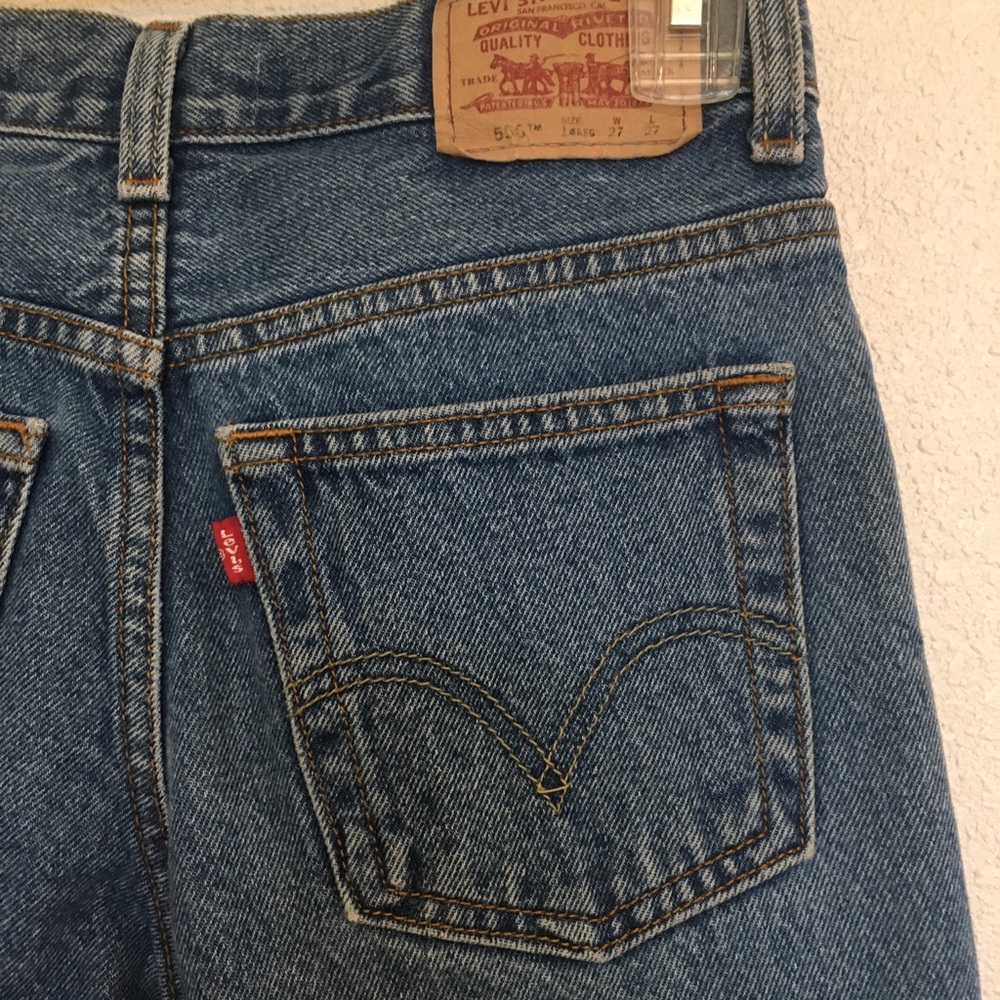 Levi's X The Vintage Twin Mid Rise Reworked Cropped Jeans